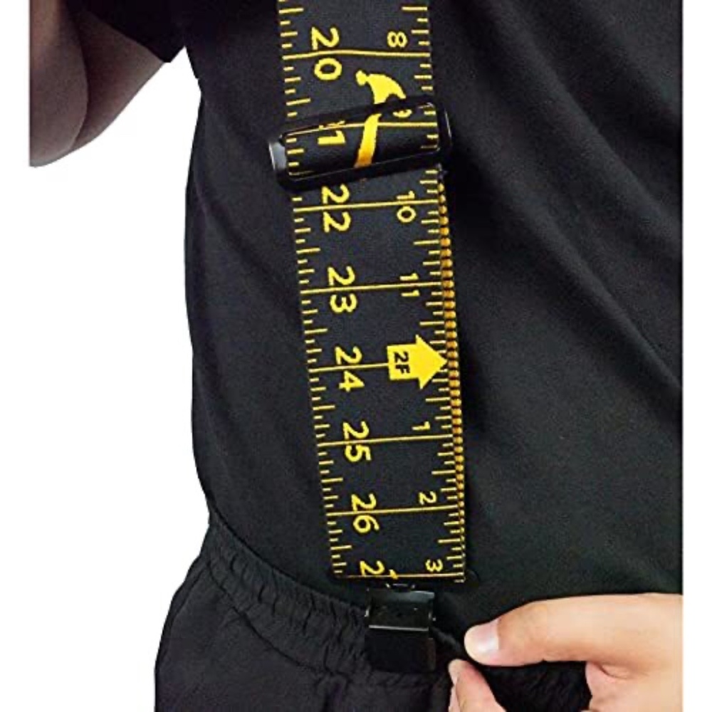 Men's Suspenders Fully Elastic 2 inch Wide X back Heavy Duty Work Measure Ruler - Picture 12 of 14